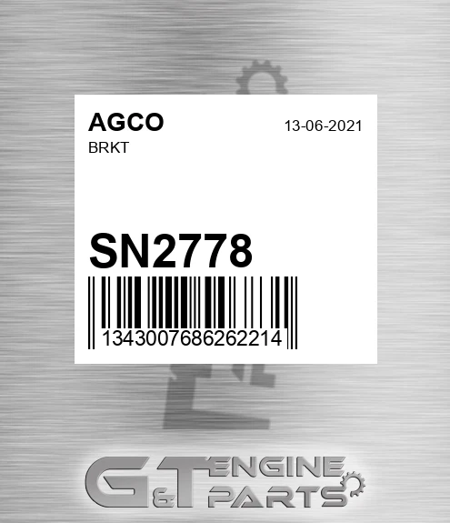 SN2778 AGCO Brkt