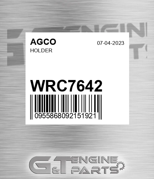 WRC7642 Holder for AGCO