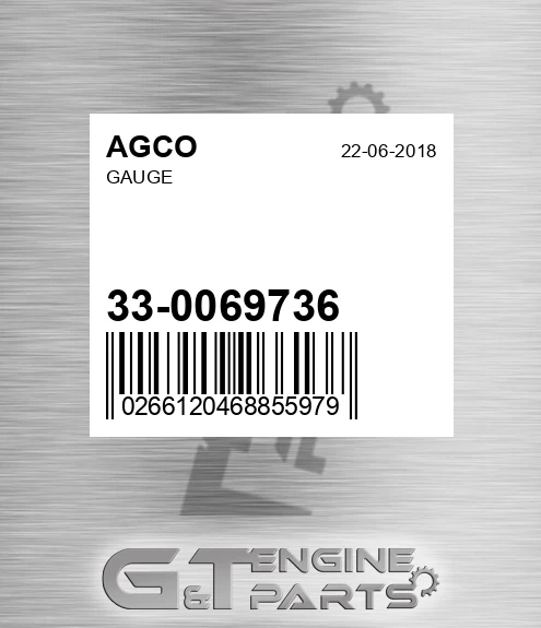 33-0069736 Gauge for AGCO