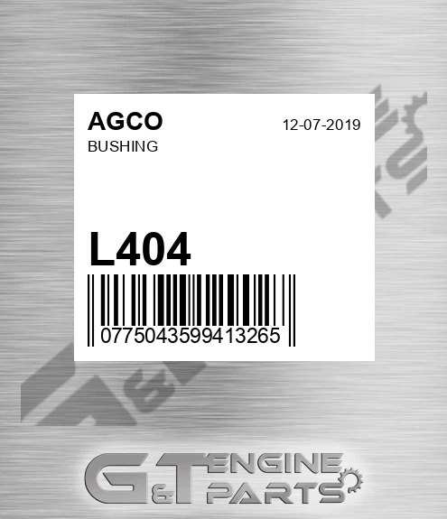 L404 AGCO Bushing