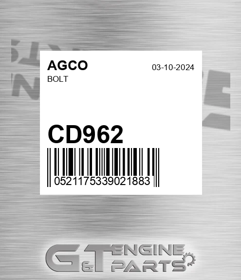 CD962 Bolt