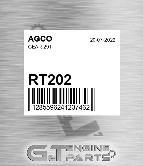 RT202 AGCO Gear 29t