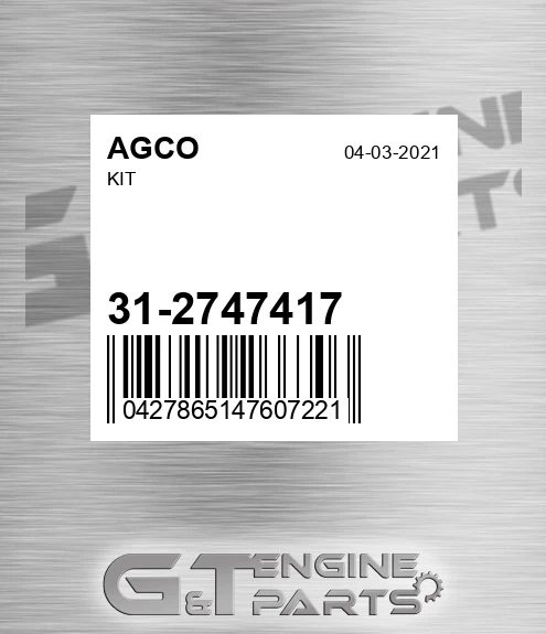31-2747417 Kit for AGCO