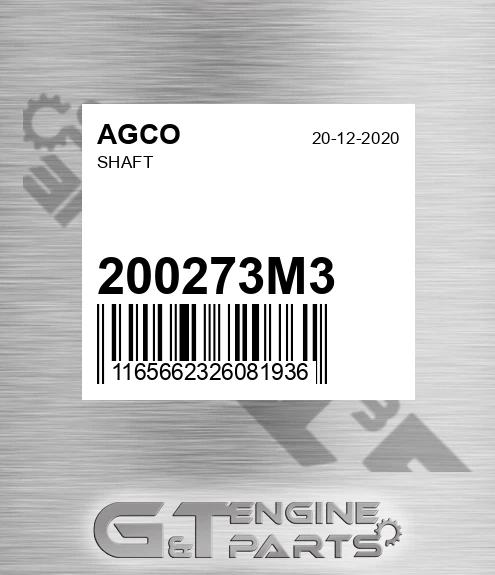 200273M3 Shaft for AGCO