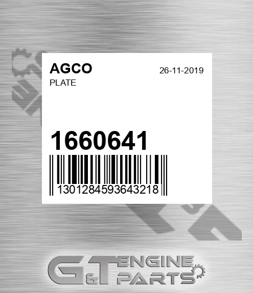 1660641 Plate for AGCO