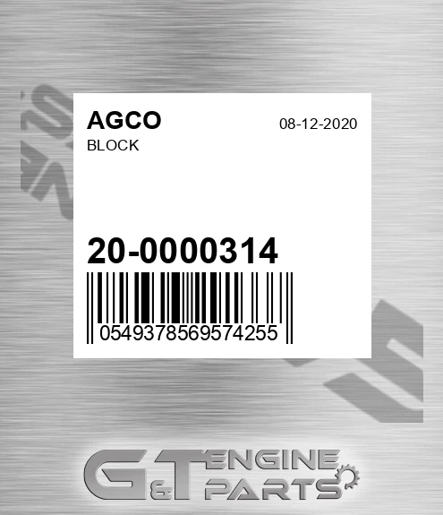 20-0000314 Block for AGCO