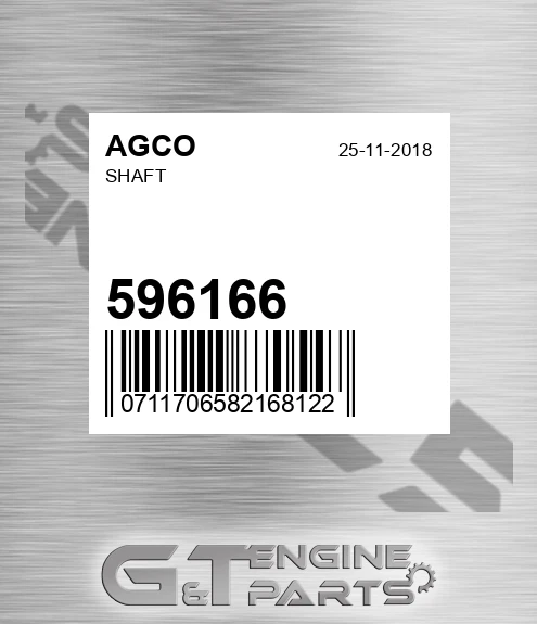 596166 AGCO Shaft