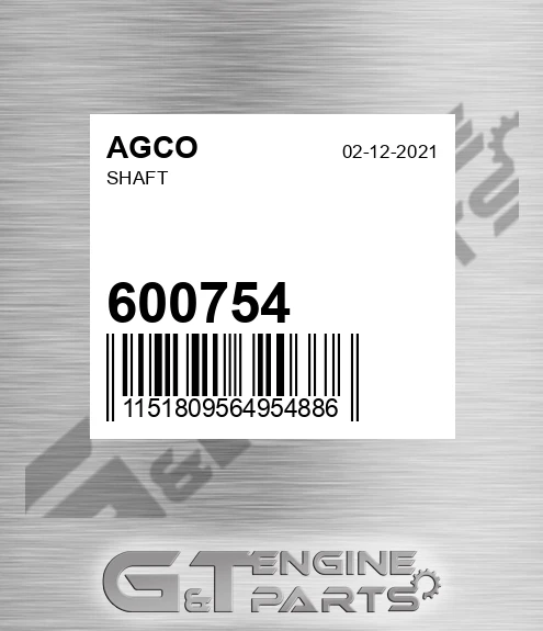 600754 AGCO Shaft
