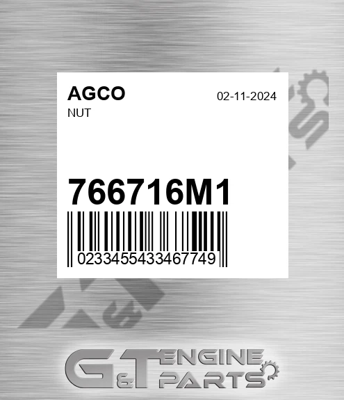 766716M1 Nut for AGCO
