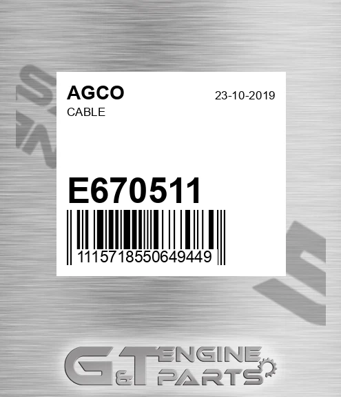 E670511 AGCO Cable
