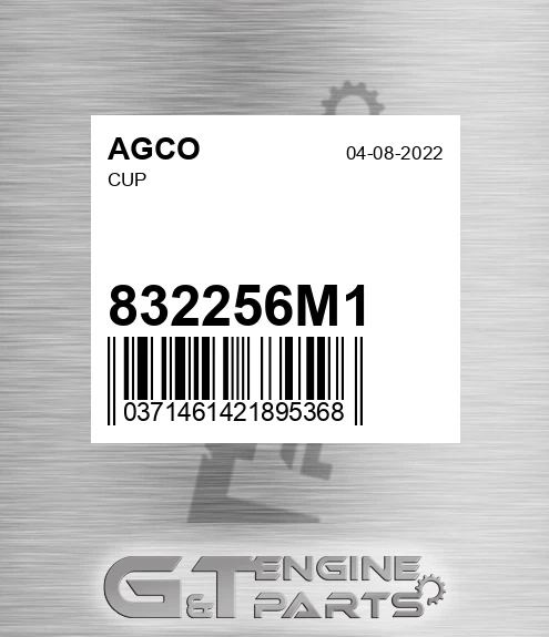 832256M1 Cup for AGCO
