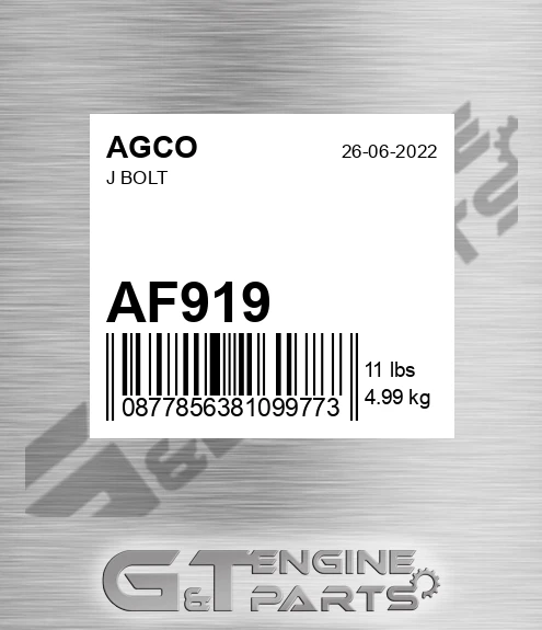 AF919 J Bolt