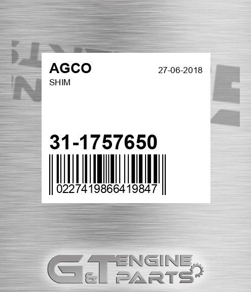 31-1757650 Shim for AGCO