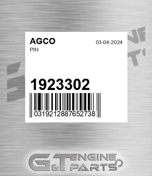 1923302 Pin for AGCO