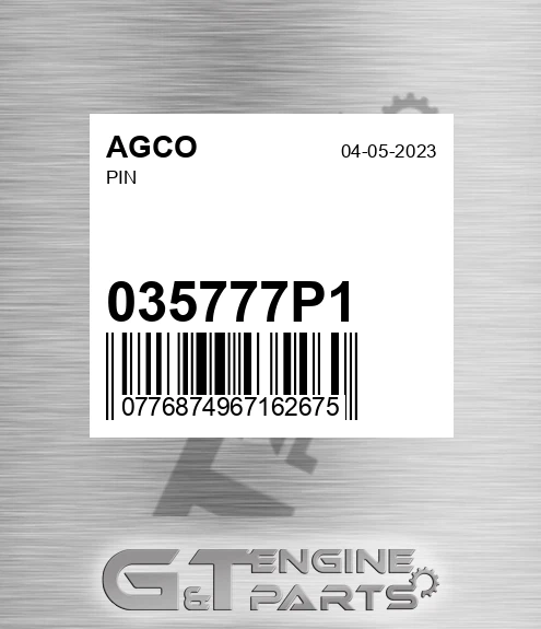 035777P1 AGCO Pin