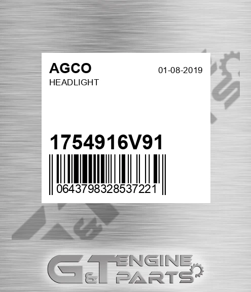 1754916V91 Headlight for AGCO