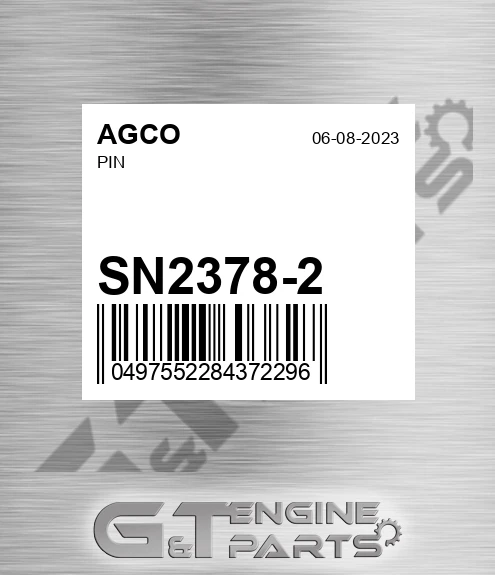 SN2378-2 Pin for AGCO