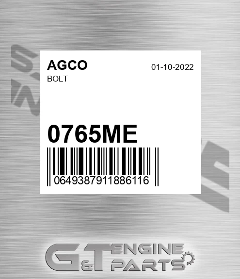 0765ME AGCO Bolt