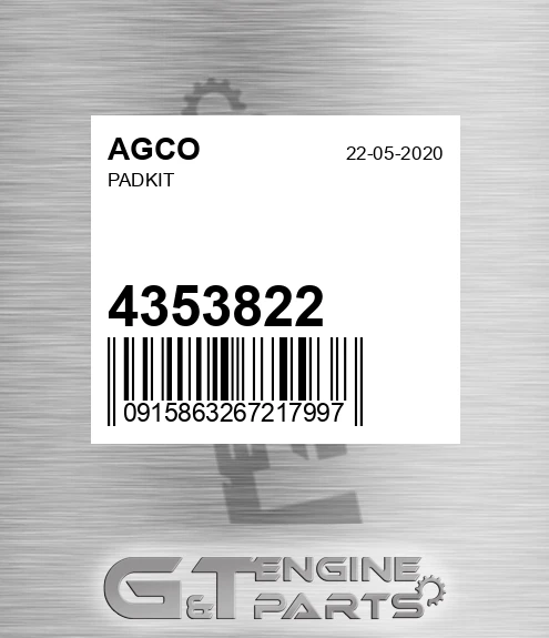 4353822 AGCO Padkit