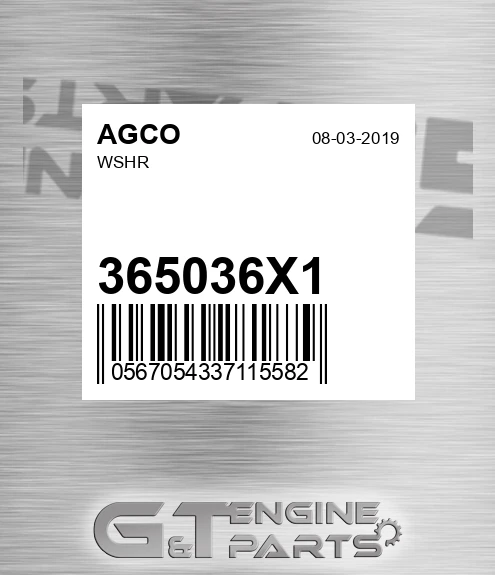 365036X1 AGCO Wshr