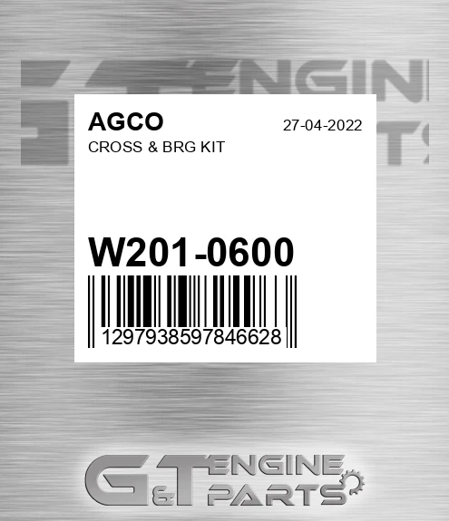 W201-0600 Cross & Brg Kit for AGCO