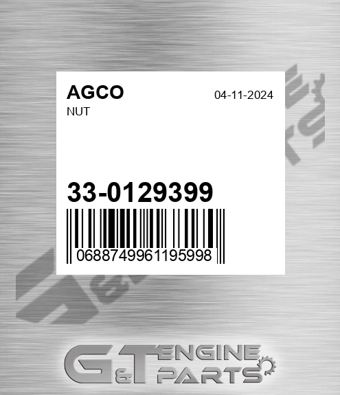 33-0129399 Nut for AGCO