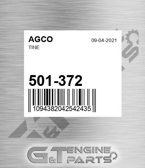 501-372 Tine for AGCO