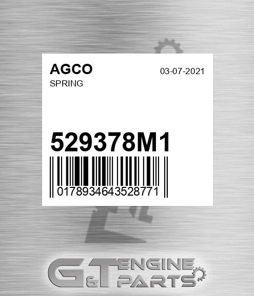 529378M1 Spring for AGCO