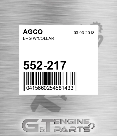 552-217 Brg W/collar for AGCO