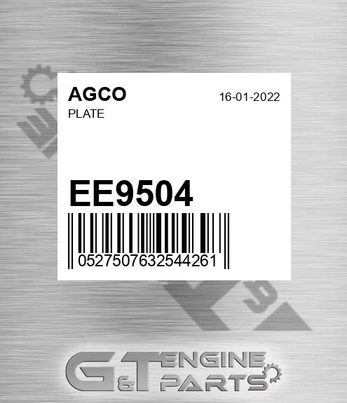 EE9504 AGCO Plate
