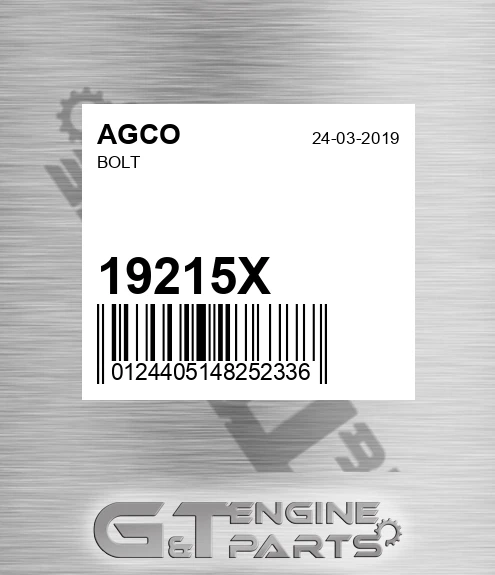 19215X Bolt for AGCO