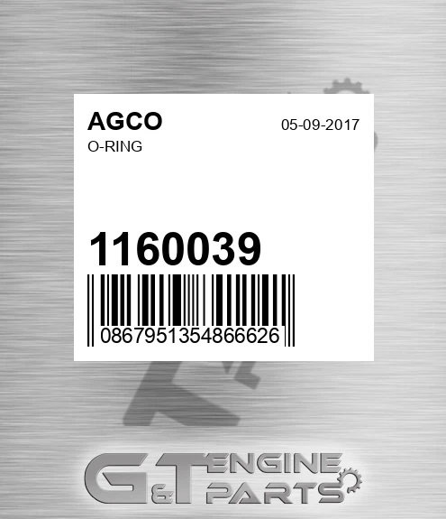 1160039 AGCO O-ring