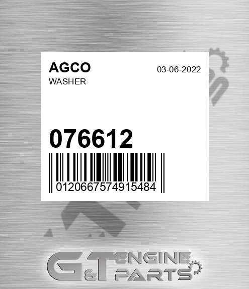 076612 AGCO Washer