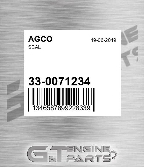 33-0071234 Seal for AGCO