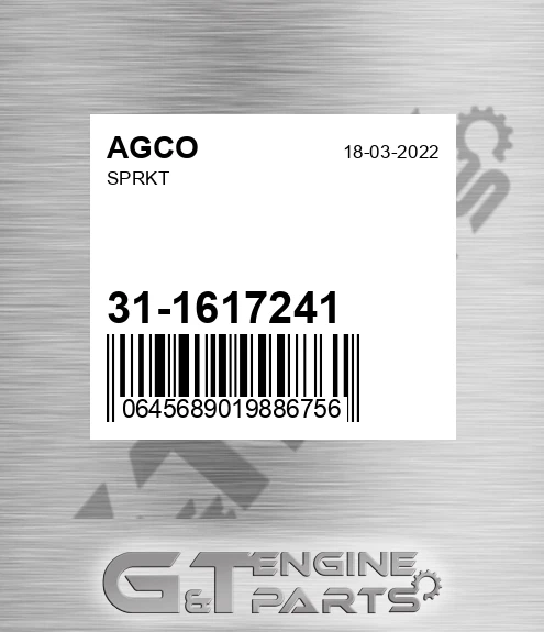 31-1617241 Sprkt for AGCO