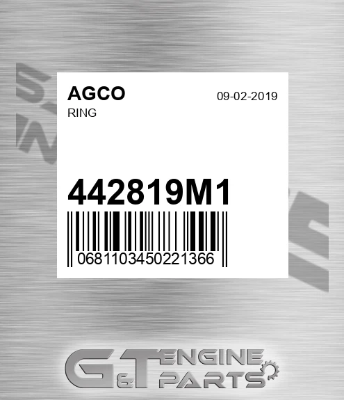 442819M1 Ring for AGCO