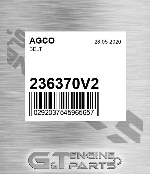 236370V2 Belt for AGCO