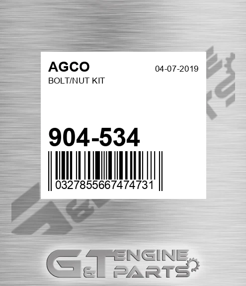 904-534 Bolt/nut Kit for AGCO