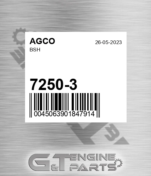7250-3 Bsh for AGCO