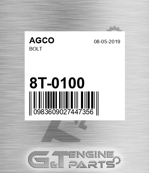 8T-0100 Bolt