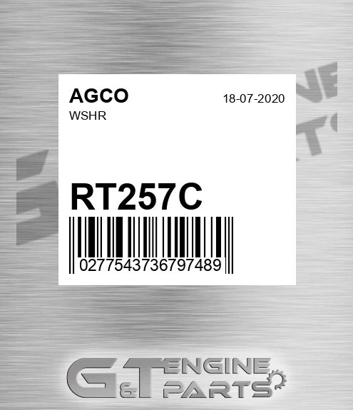 RT257C AGCO Wshr