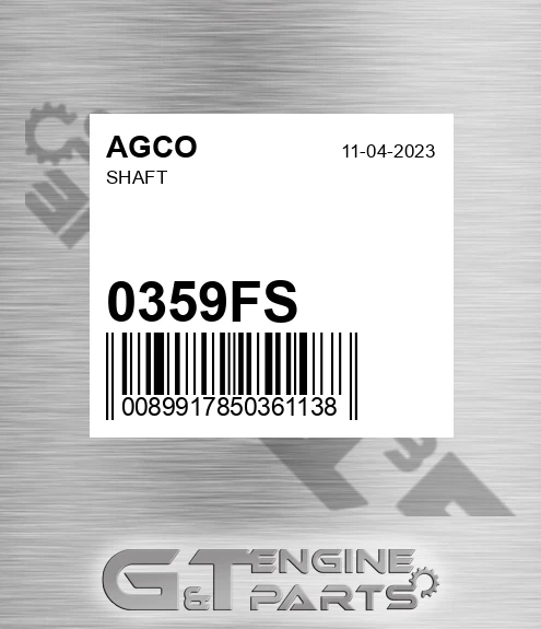 0359FS AGCO Shaft
