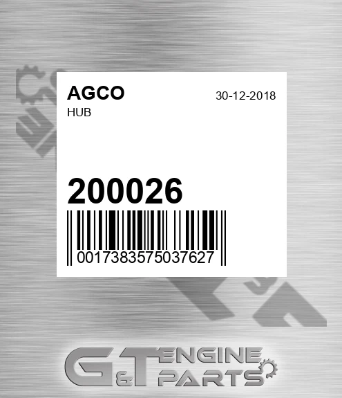 200026 Hub for AGCO