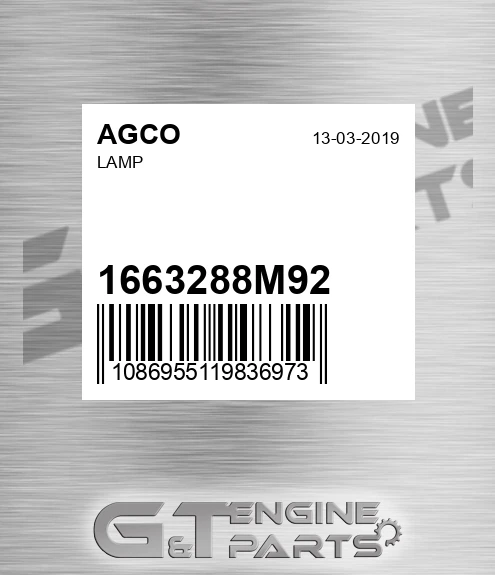 1663288M92 Lamp