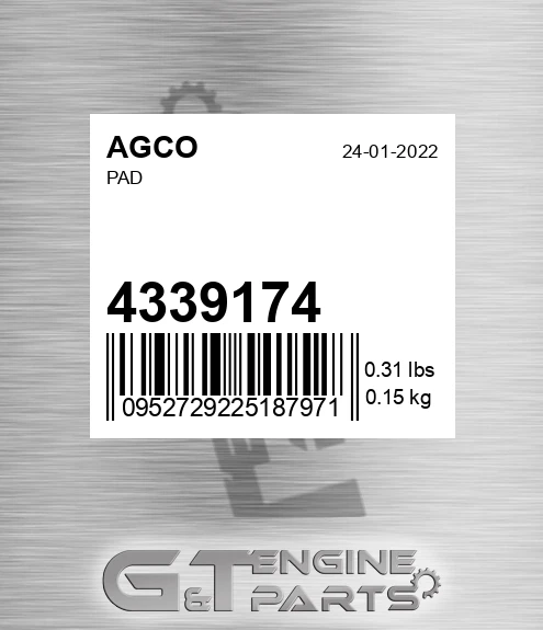 4339174 AGCO Pad