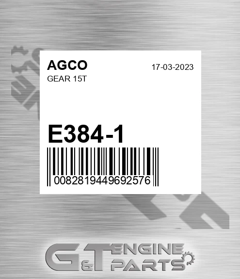 E384-1 AGCO Gear 15t