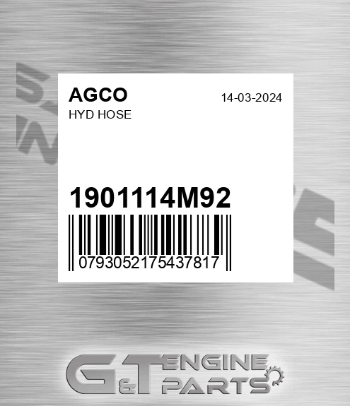 1901114M92 Hyd Hose for AGCO