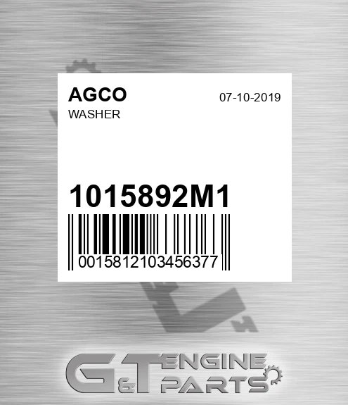 1015892M1 Washer for AGCO