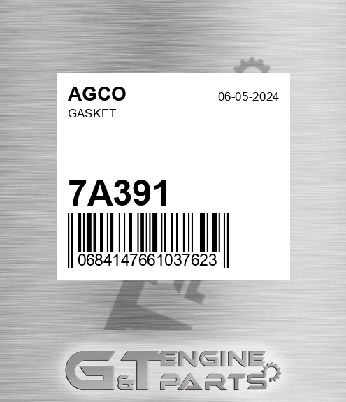 7A391 AGCO Gasket