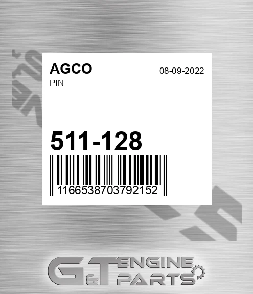 511-128 Pin for AGCO